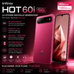 Infinix Hot 60i 5G 4Go 128Go Rouge Prune