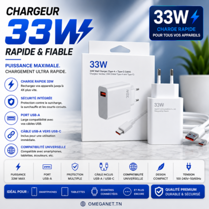 Chargeur rapide 33W