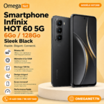 Smartphone Infinix HOT 60 FF 5G X6726B 6Go + 128Go – Sleek Black