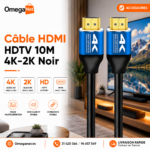 Câble HDMI HDTV 10M 4K-2K Noir 2 Câble HDMI
