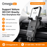Support Voiture XO C41 Gravity pour Smartphone Noir 1 XO C41