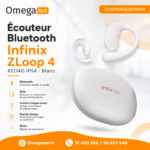 écouteurs Bluetooth Infinix ZLoop 4 XEO4G IP54 – Blanc