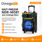 HAUT-PARLEUR NDR-M081 avec éclairage disco 2 NDR-M081 avec éclairage disco