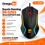 Souris Gaming R8 G203 Wired ESPORTS RGB 2 Souris Gaming R8 G203 Wired
