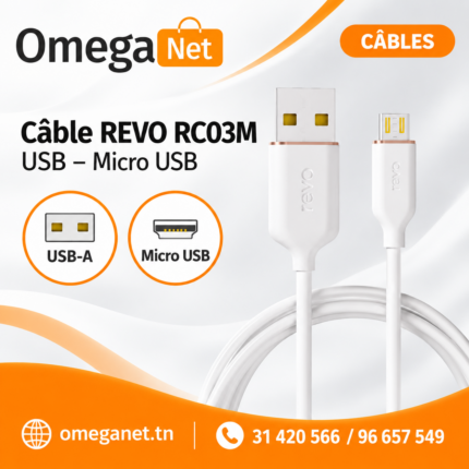câble REVO RC03M USB–Micro USB