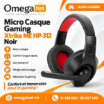 Micro Casque Gaming Xtrike ME HP-312 Noir 2 Casque Gaming Xtrike ME HP-312
