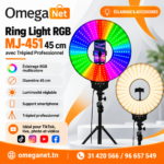 Ring Light RGB MJ-451 LED Multicolore 45 cm avec Trépied Professionnel 2 Ring Light RGB